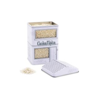 Vensterblik Cucina Tipica – Metaal – 16,6 x 10,5 x 8,8 cm – Met Deksel – Balvi