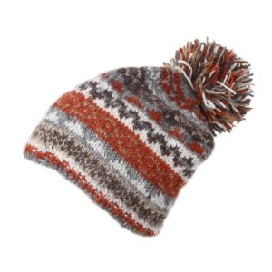 Pachamama – wollen muts – ingebreide patronen Grey