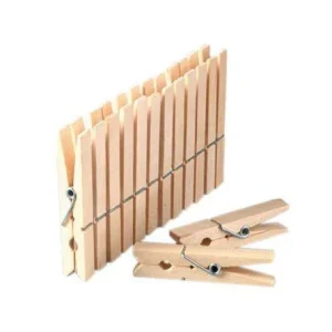La Droguerie Écologique – Houten wasknijpers – 50 stuks – FSC® beukenhout