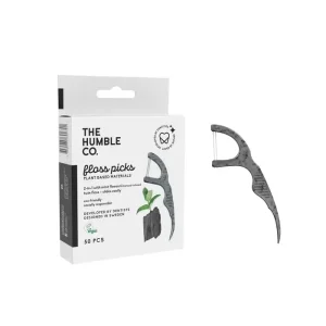 The Humble Co. – Tandenstokers + Flosdraad – Mint & Houtskool – Vegan & BPA-vrij