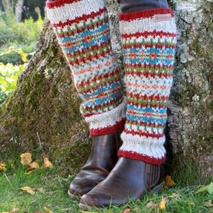Iona wollen beenwarmers – Burgundy