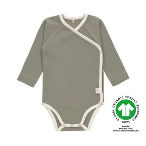Lässig Romper Lange Mouw – Olive Green – Biologisch Katoen GOTS