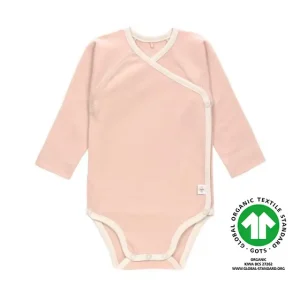 Lässig Romper Lange Mouw – Pink – Biologisch Katoen GOTS