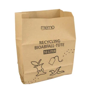Memo – GFT zakken van gerecycled papier – 10 L – 20 stuks
