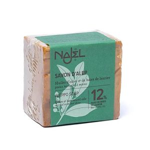 Najel Traditionele Aleppo Zeep - 12% Laurierolie (180g)