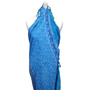 Mandala Sarong – Teal met Oranje – Omslagdoek – Pareo