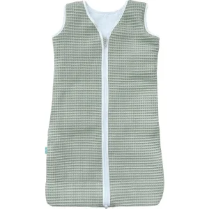 BINK Bedding Zomerslaapzak Pique Olijfgroen|  Pique Dusty  70 cm – Wafelkatoen & YKK-rits