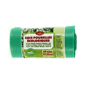 Vuilniszakken 50L met trekkoord – 20 stuks – Plantaardig bioplastic